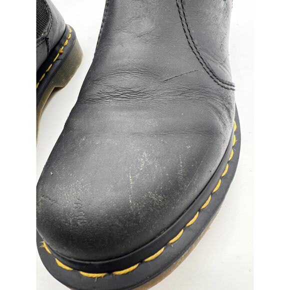 Dr. Martens 2976 SR Chelsea Boots Womens 9 Mens 8 Black Leather Slip Resistant - Picture 8 of 9